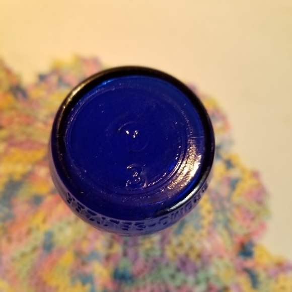 Bromo-Seltzer Emerson Drug Co 5" Cobalt Blue - Picture 6 of 9